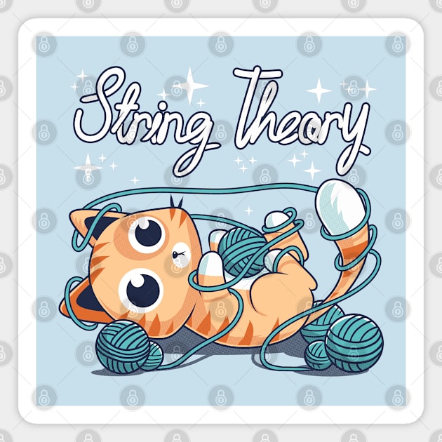 Kitty String Theory Magnet by eriondesigns